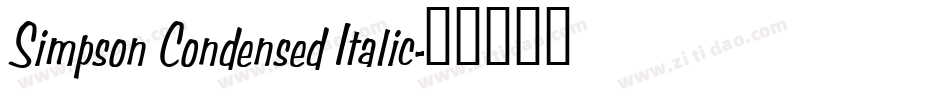Simpson Condensed Italic字体转换